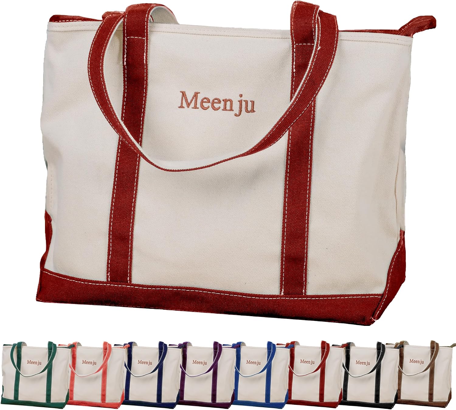 Customizable Embroidery Tote Bag with Name, Zipper Women's Tote Bag, Fitness Laptop Work Tote Bag, Sports Yoga Bag