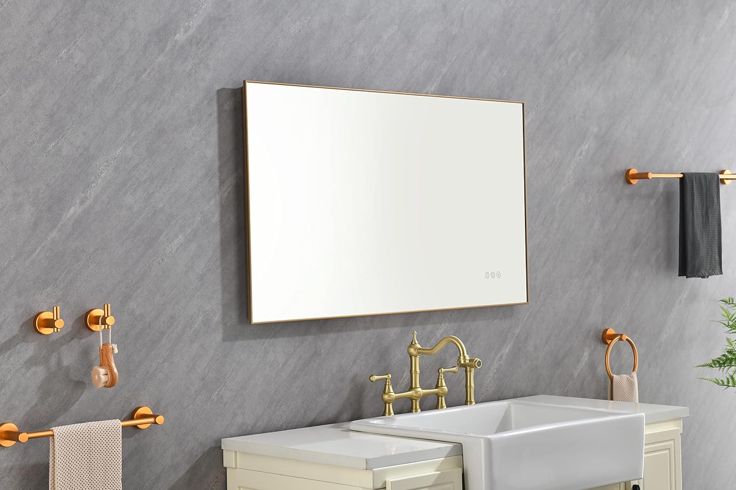 Bathroom led Mirror is Multi-Functional and Each Function is Controlled by a Smart Touch Button.