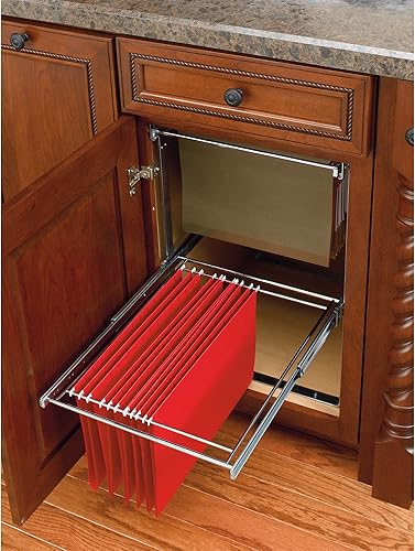 Miniatura 3 de Rev-A-Shelf RAS-FD-KIT Series - Sistema organizador de cajones de archivos de 2 niveles de altura estándar para archivos de tamaño carta y legal,