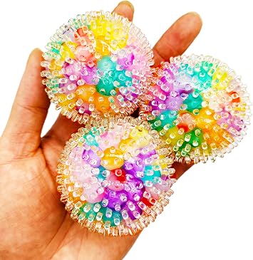 4 Adet Squishy Stres Topları Yetişkinler için Fidget Oyuncaklar, Stres Giderici Sıkma Fidget Topları Parti için Set Doğum Günü ve Goodie Çanta Stuffers