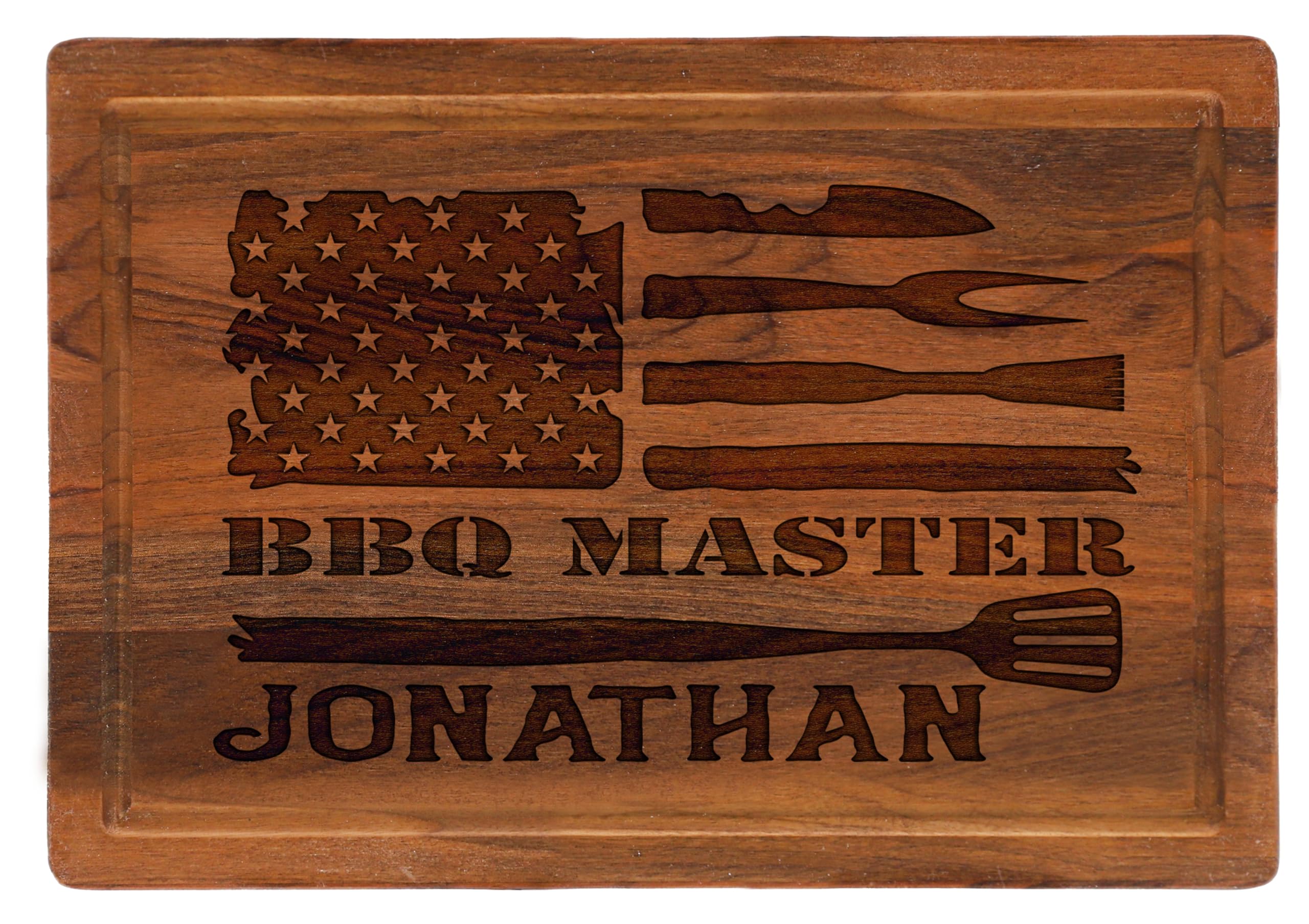Custom Outdoor Mens Grilling Christmas Gifts, Personalized Cutting Board Gifts For Men, Dad, Grandpa, Custom USA Hand-Made Wood Engraved Cutting Boards Gifts, Customized BBQ Grilling Accessories