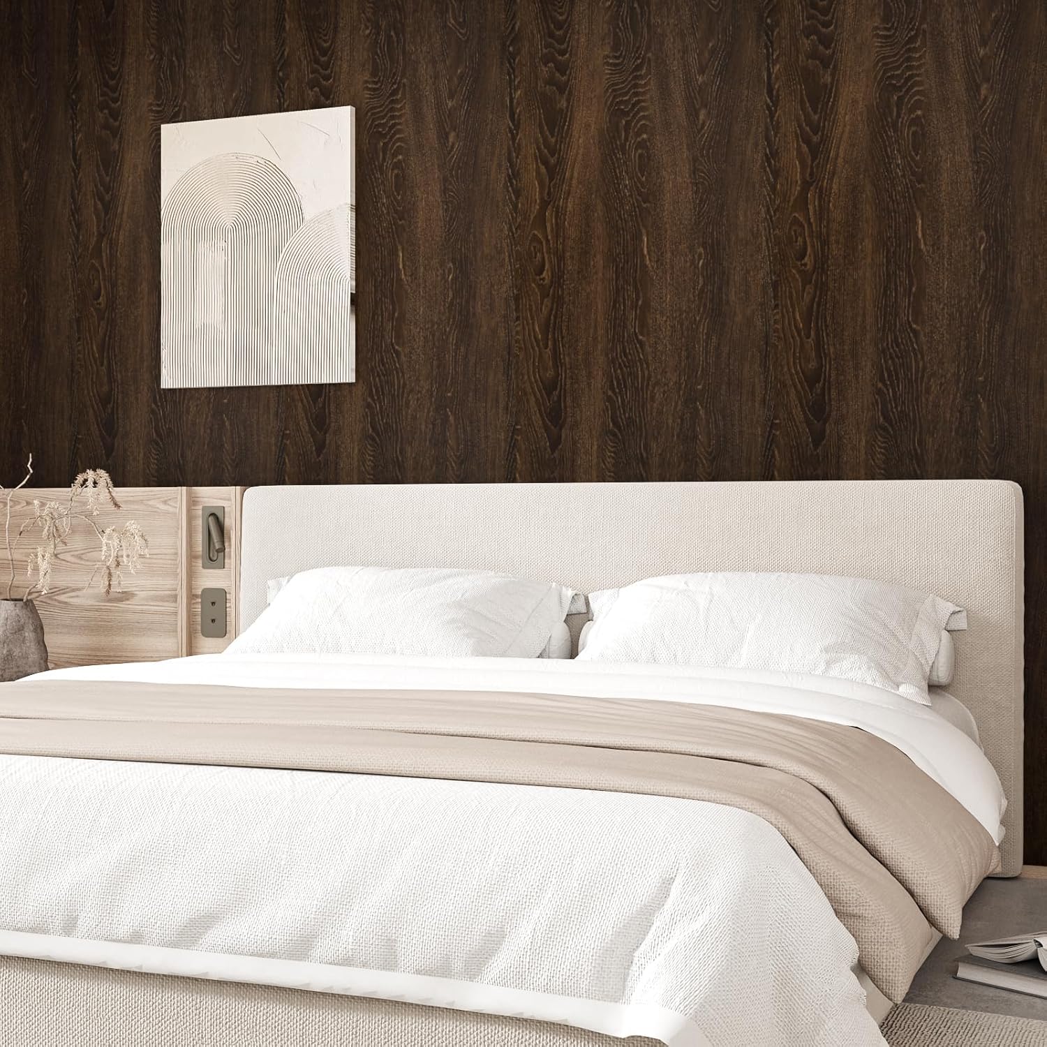 Thick Brown Wood Grain Contact Paper Peel and Stick Oak Wood Wallpaper Self Adhesive Wooden Look Vinyl Wrap 15.7"x118" Removable Waterproof Contact Paper for Kitchen Countertops Cabinets