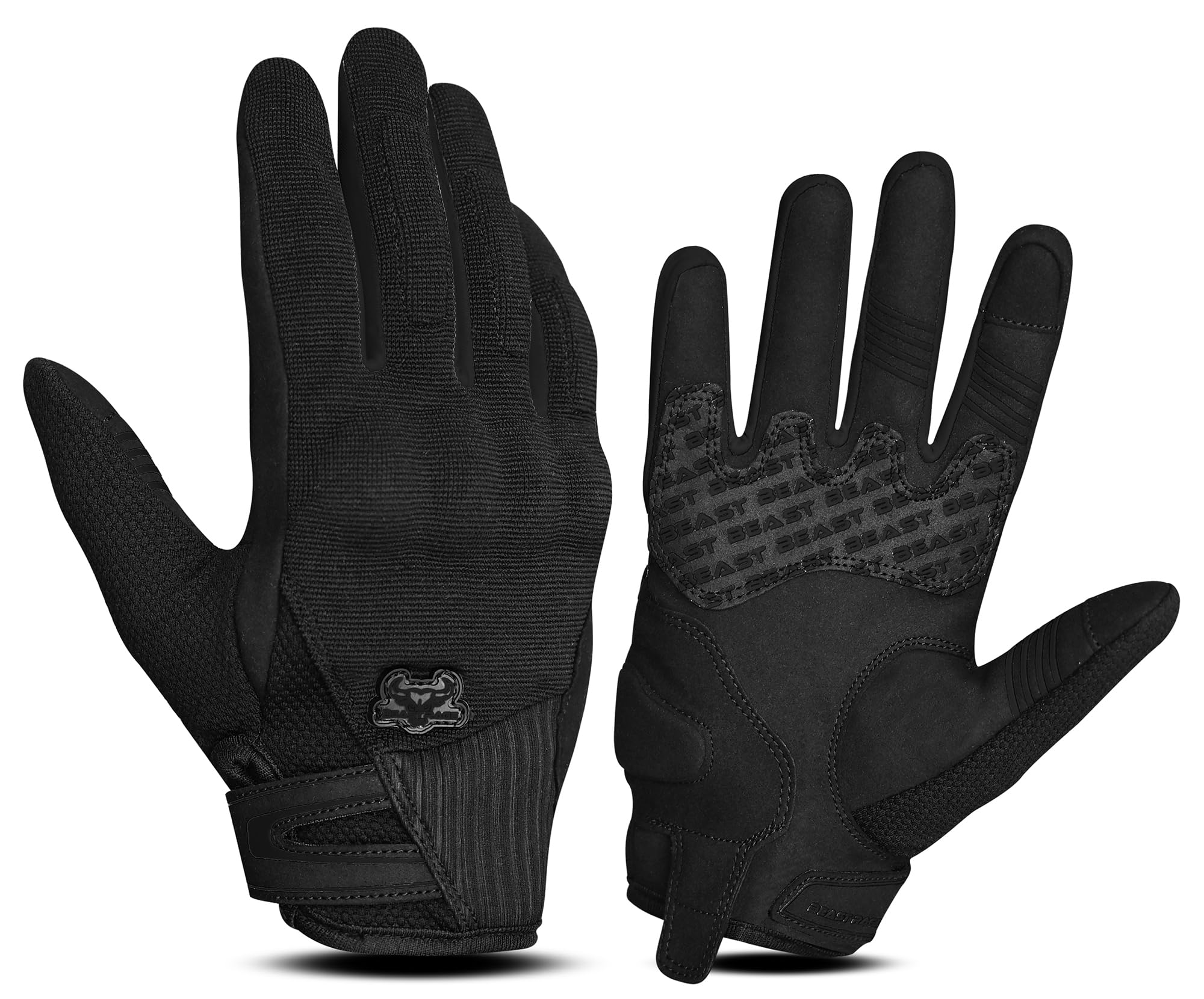 BEAST RAGE Guantes de moto de verano - Guantes de equitación con pantalla táctil transpirables para hombres y mujeres, guantes ligeros para correr off-road con protectores de dedos, agarre