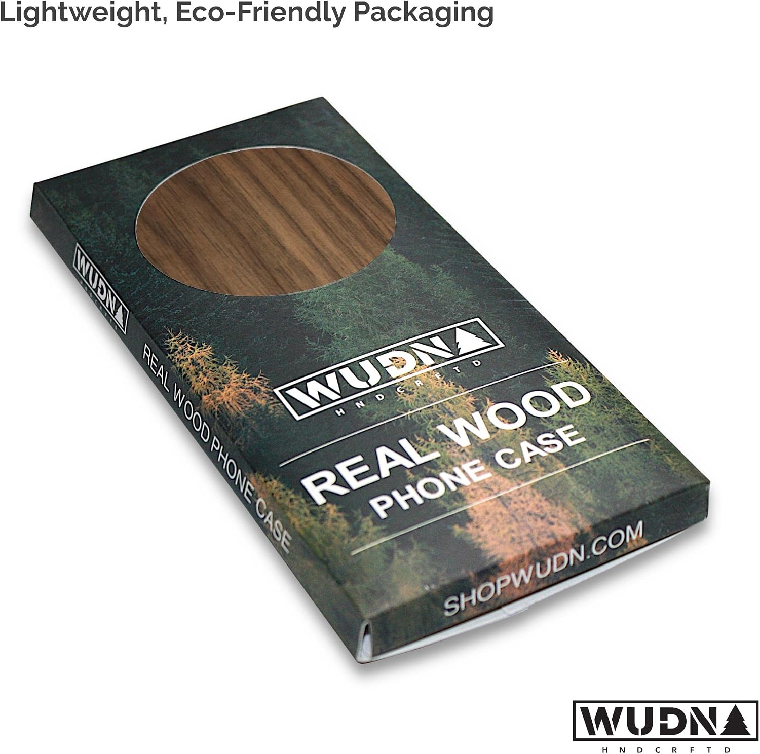 WUDN Slim Wooden Phone Case (Black Walnut) Compatible with iPhone 12 Pro or 12