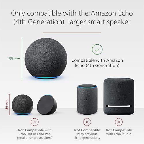 Miniatura 3 de Made For Tienda, Battery Base for Echo (4th generation). Not compatible with previous generations of Echo or Echo Dot (1st Gen, 2nd Gen, or 3rd Gen).