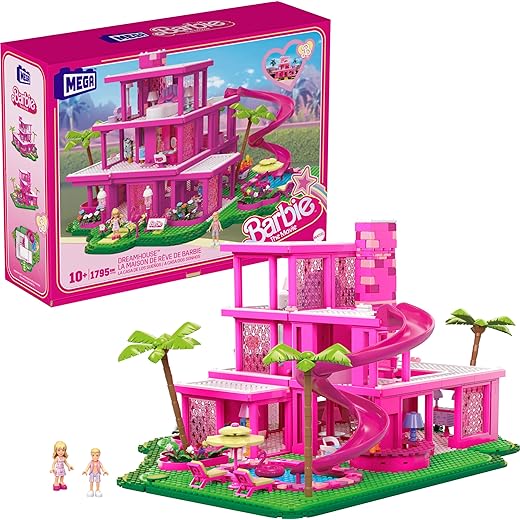 MEGA Barbie The Movie Building Toys for Adults, DreamHouse Replica with 1795 Pieces, Barbie and Ken Micro-Dolls and Accessories, for Collectors