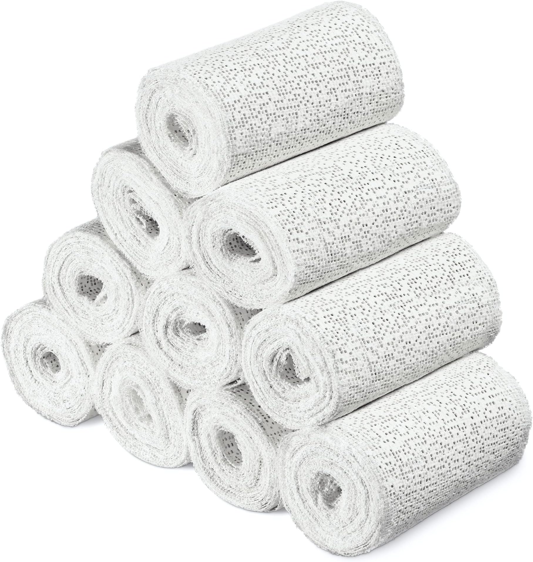 – Navaris Plaster Cast Bandage Kit - Skin Friendly Plaster of Paris Bandages for Art, Crafts, Modelling, Moulds - Set of 10 Rolls - 10 cm x 3 m