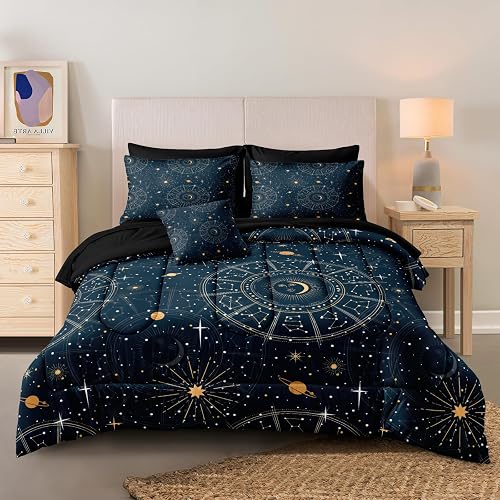 Herside Sun and Moon Bed in a Bag Navy Blue
