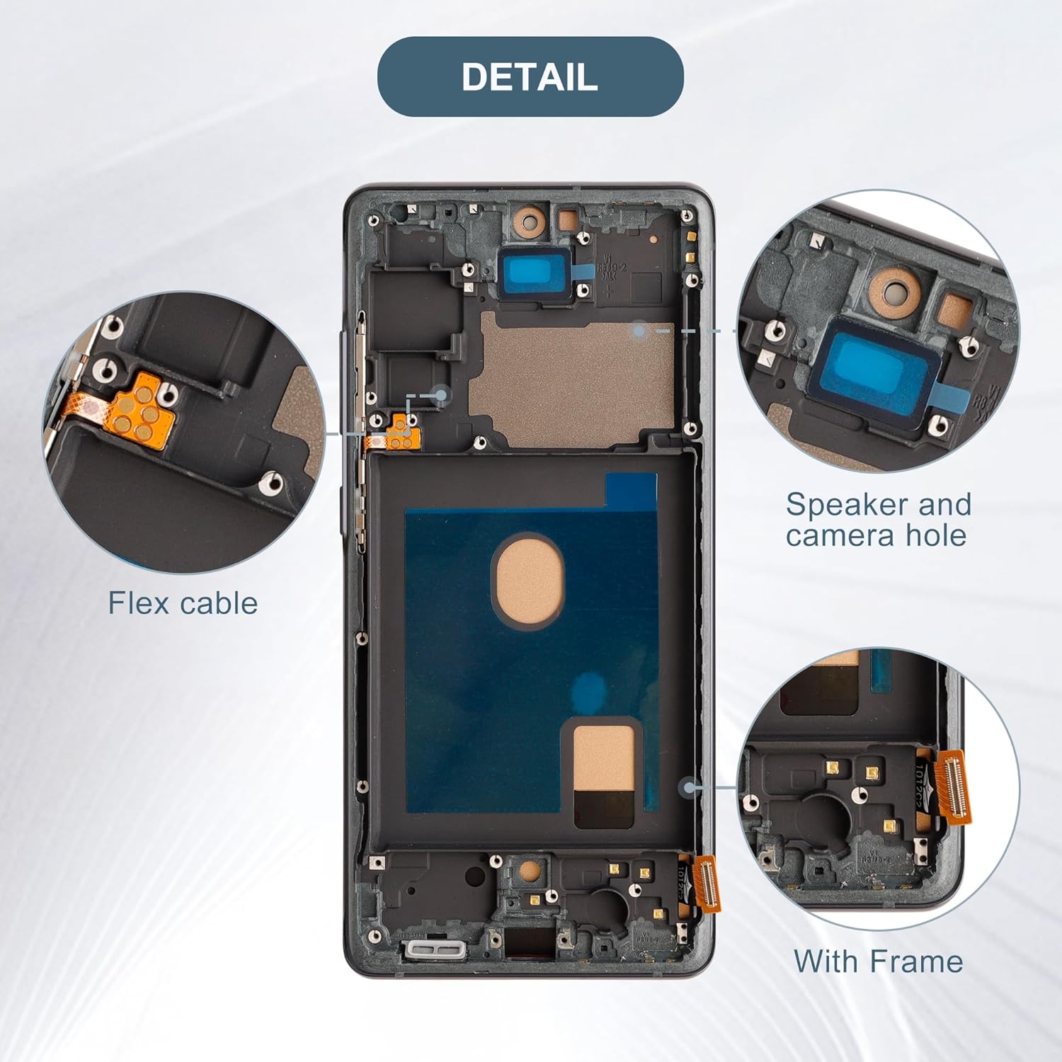 TFT Digital Display Compatible with Samsung Galaxy S20 FE SM-G780F SM-G780G 6.5" LCD Display Touch Screen Assembly with Tools Fingerprint not Supported（with Frame）