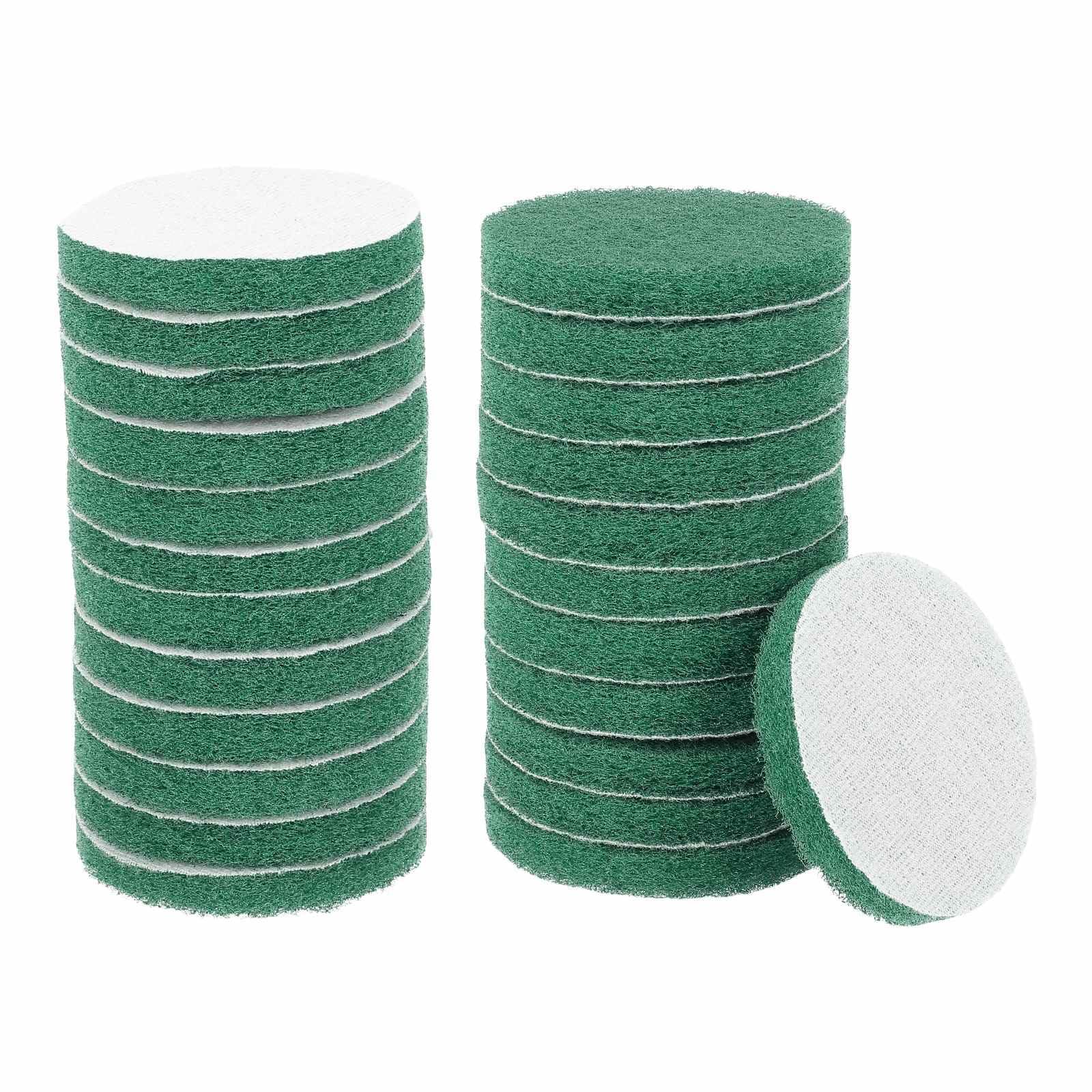 HARFINGTON 24pcs Scrubber Scouring Pads 180 Grits 3 Inch Drill Power Brush Hoop and Loop Surface Conditioning Disc
