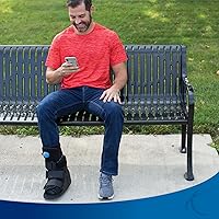 Vista 6 de United Ortho Bota Corta Air Cam Walker para Fractura, Grande, Negro