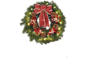 MorTime LED Christmas Wreath: Festive and Luminous Winter Décor