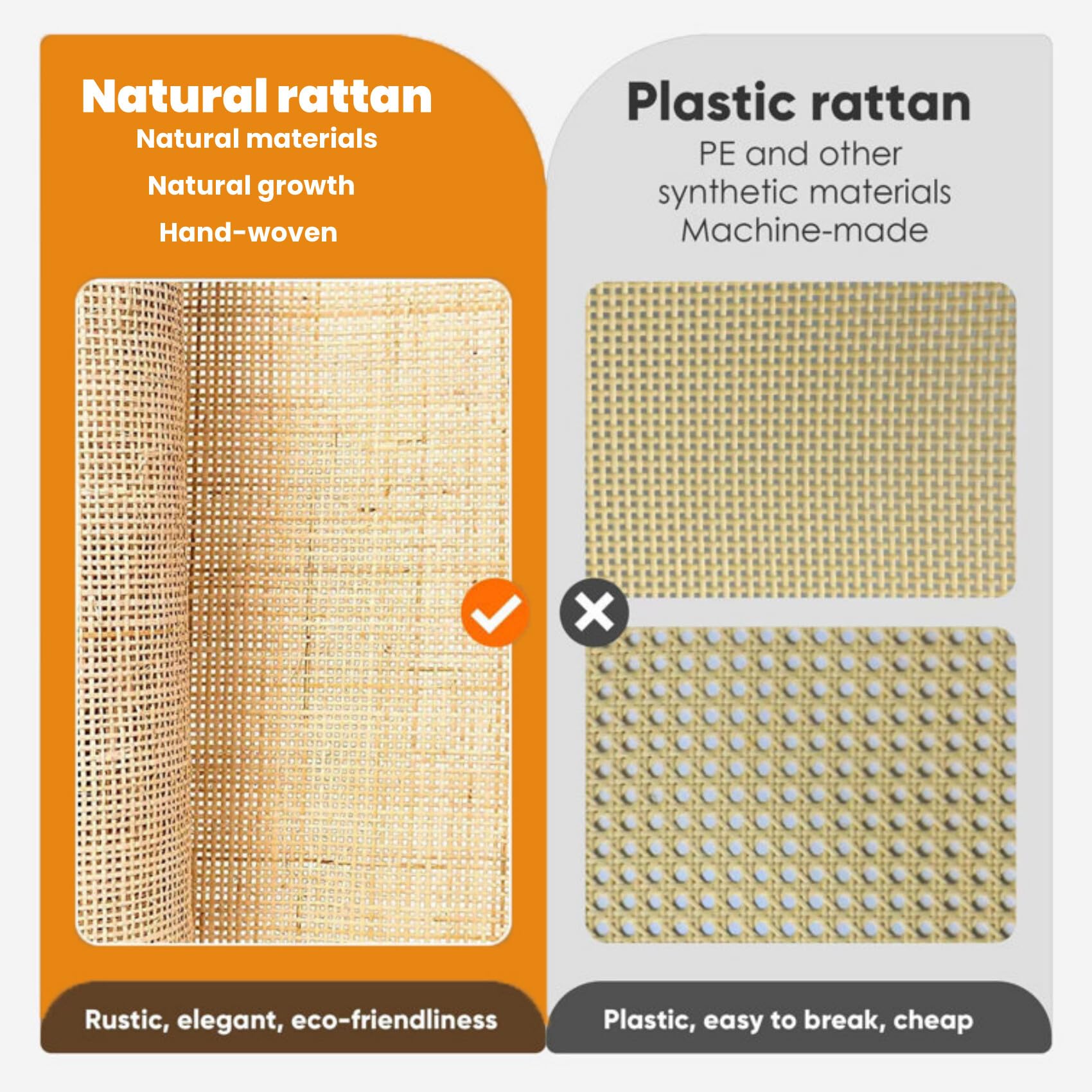 Rejilla Mimbre Natural 90 x 250cm - Rollo de Ratán Grande para Muebles, Tapizar Sillas - 90cm de Ancho