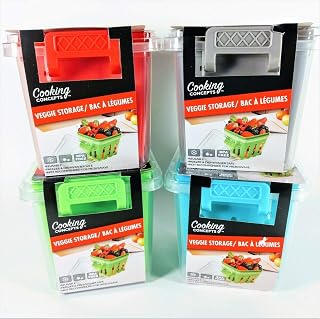 Fruit and Veggie Vegetable Basket Food Storage Container BPA Free 2 Pack LIME GREEN