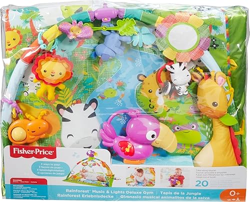 Miniatura 6 de Gimnasio Fisher-Price Deluxe con música y luces diseño de la selva Versión estándar Selva tropical