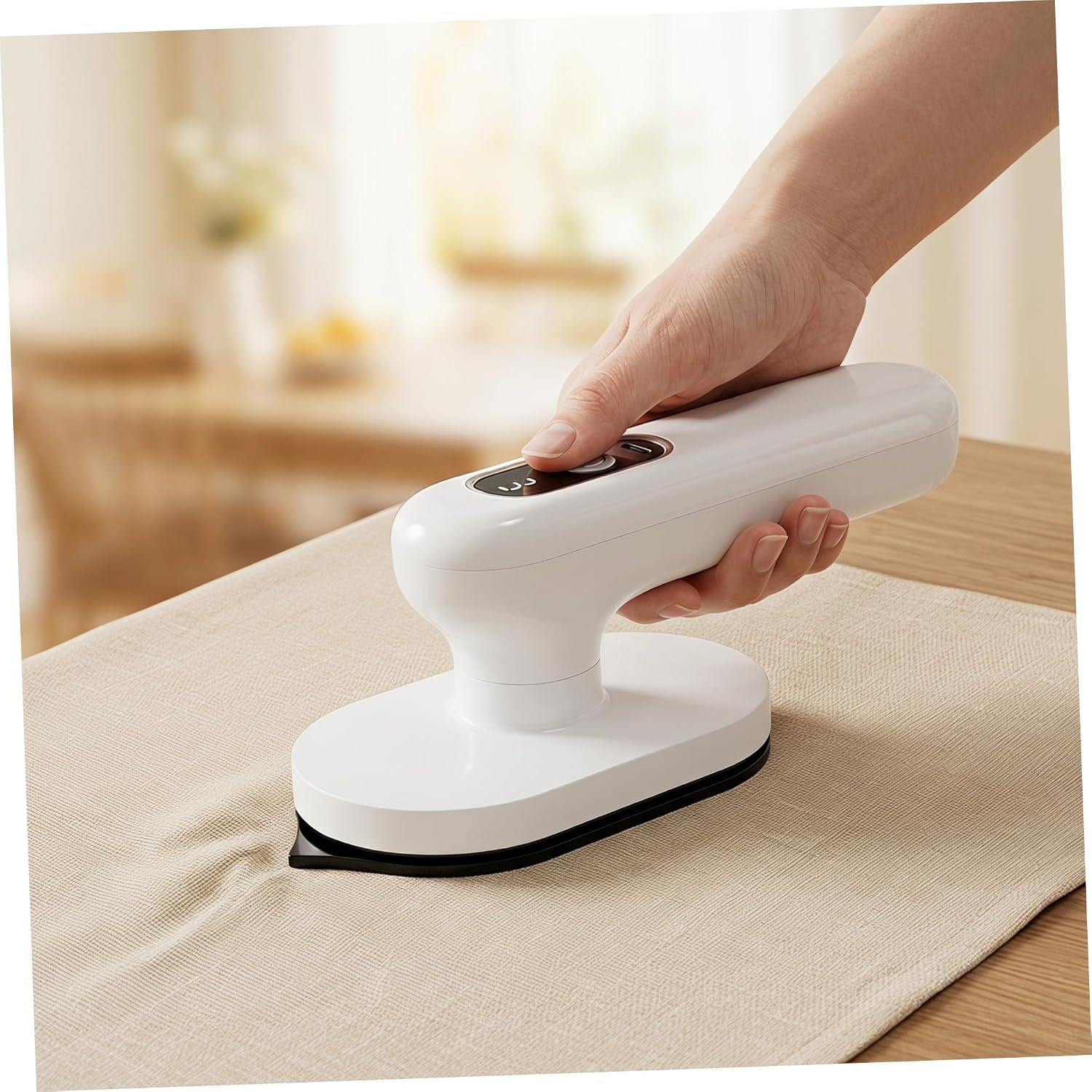Yardwe Cordless Mini Iron Portable Handheld Dry and Wet Ironing Machine with Rotatable Handle and 3 Temperature Settings, Travel-friendly Size Ceramic and Plastic Material for Home