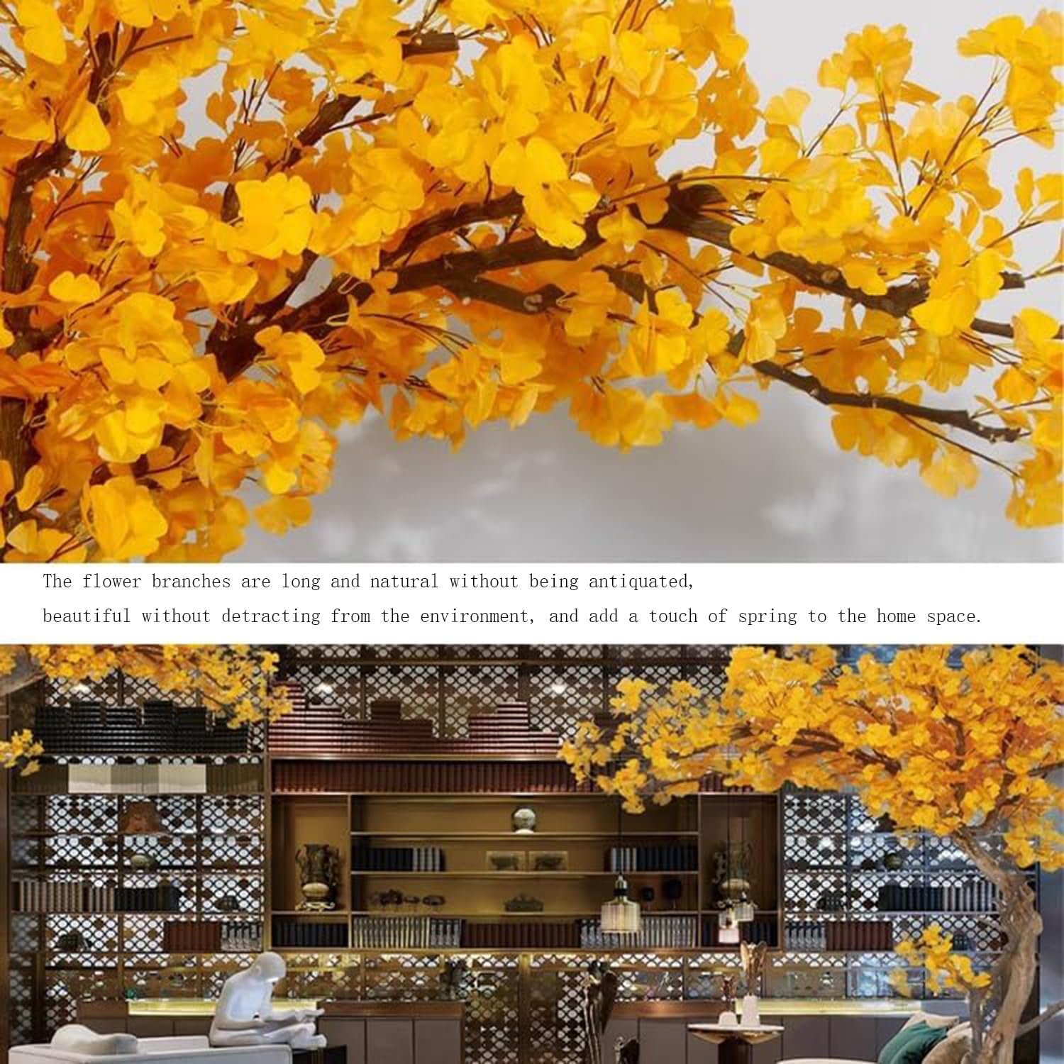 Albero di ginkgo artificiale, albero dei desideri finto per decorazione domestica, grandi piante per regali di inaugurazione della casa