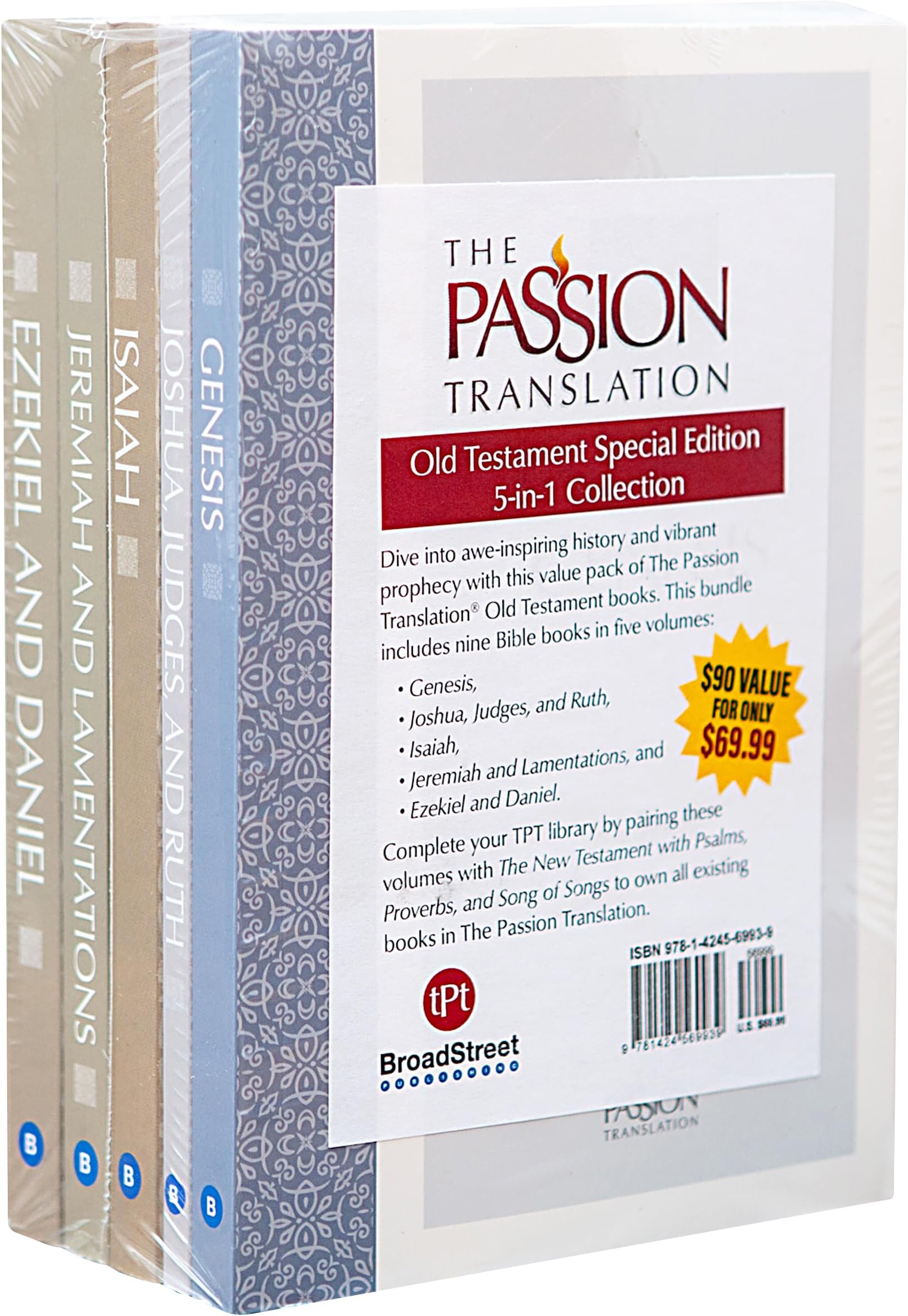 The Passion Translation Old Testament Special Edition: 5-In-1 Collection – Encounter the heart of God with a modern, easy-to-read Bible translation