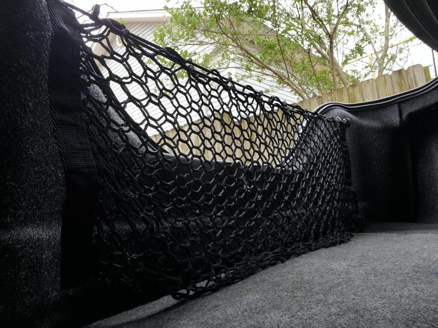 Trunk Organizer Cargo Net for Ford Mustang 1994-2000 – Envelope Style Cargo Net for Coupe – Premium Mesh Elastic Car Trunk Organizer Vehicle Carrier Storage – Compatible with Mustang image 4