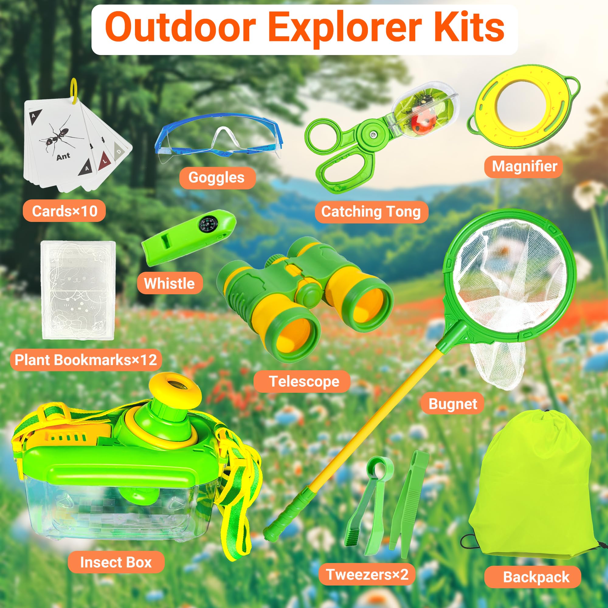 Kit De Observación De Insectos Para Niños – Caja Con Pinza Para Explorar La Naturaleza Al Aire Libre
