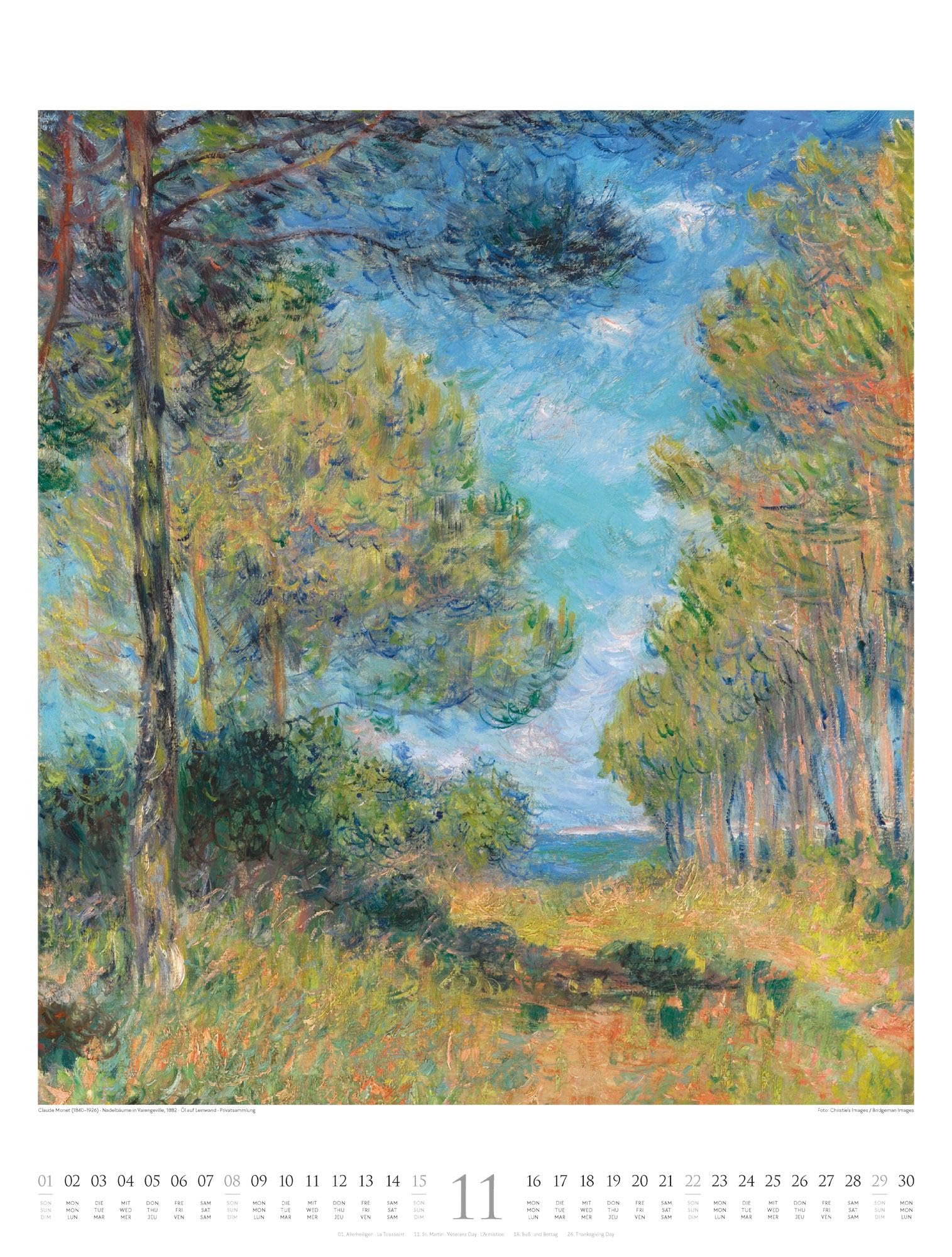 Claude Monet Kalender 2026 | Wasser und Licht | Stilvoller Kunst-Kalender im großen Hochformat (50x66 cm) | Impressionismus