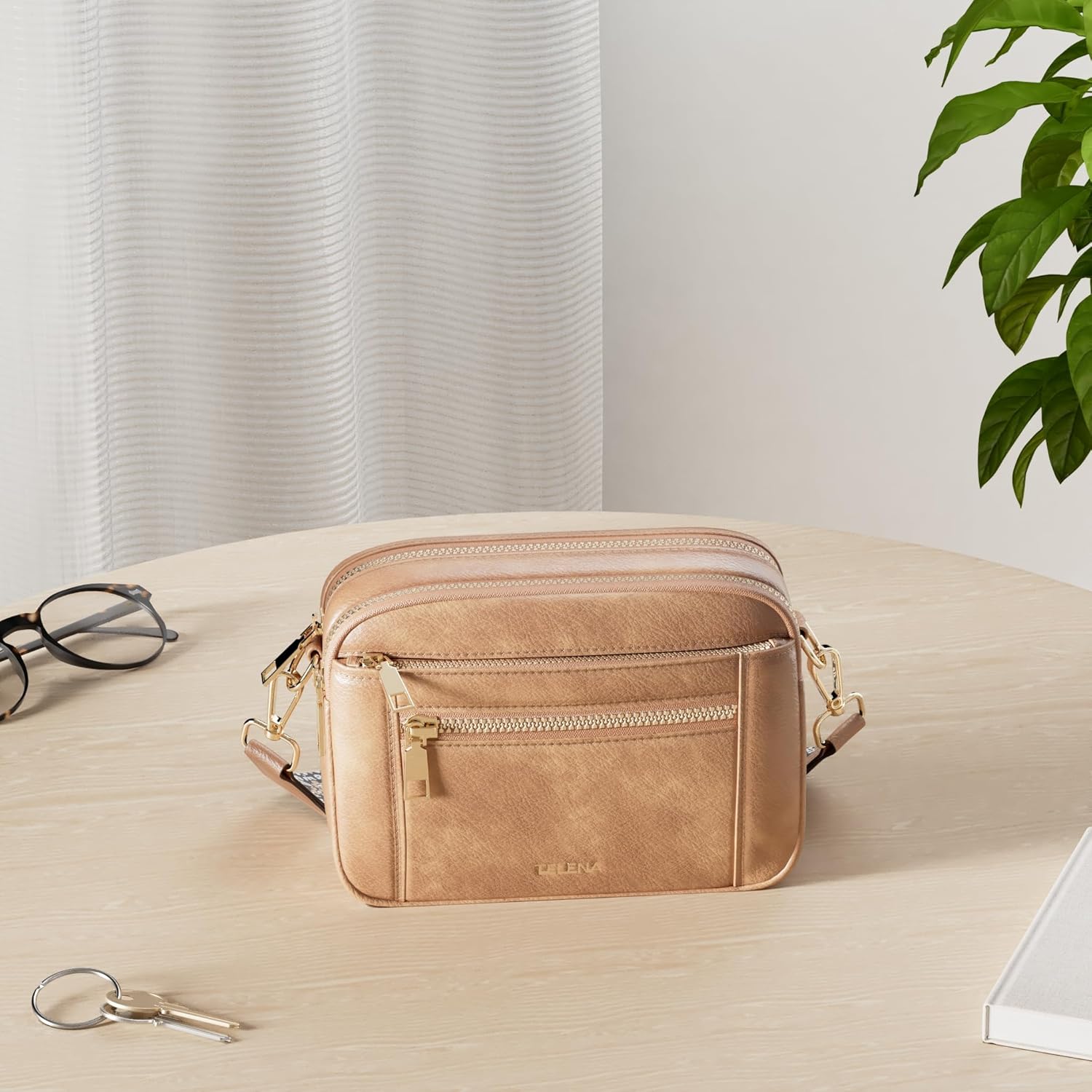 Telena Small Crossbody Bags For Women Vegan Leather Crossbody Purse With Adjustable Wide Strap For Daily Life - Image 3