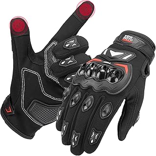 KEMIMOTO Motorbike Gloves Men Women, Touchscreen Motorcycle Gloves, Summer Breathable Motorbike Gloves for Motocross, MTB Riding, Road Racing, Climbing