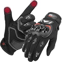 KEMIMOTO Motorbike Gloves for Men Women, Summer Breathable Touchscreen Gloves for Riding & Racing