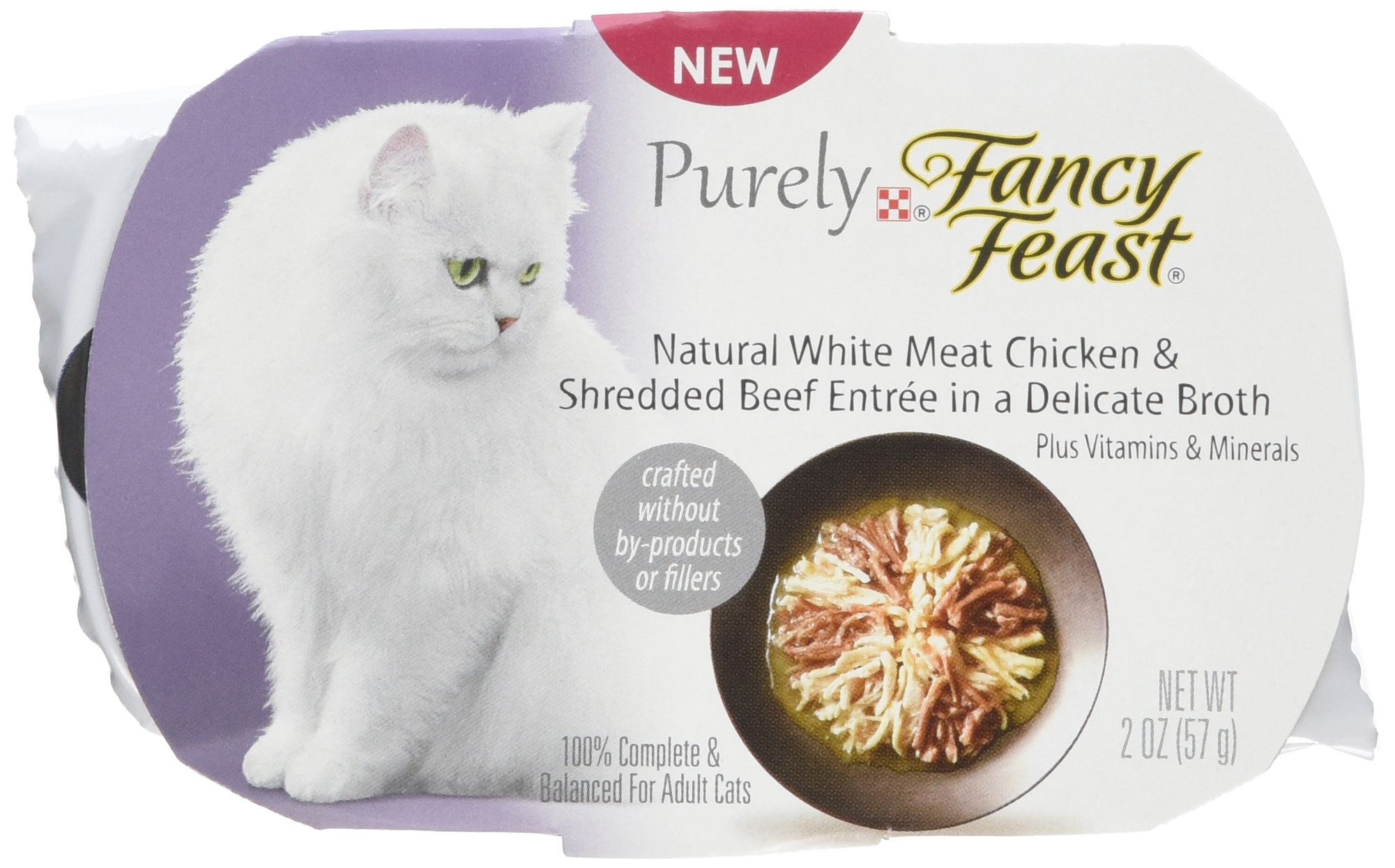 Fancy Feast Appetizers Natural White Meat Chicken And Shredded Beef Cat Food, 2-Ounce Pouch, Pack Of 10
