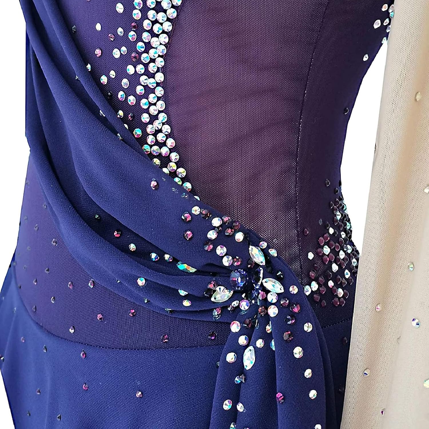 Figure Skating Clothing with Sparkling Rhinestone Girls Ice Skating Outfit for Training Competition Teamwear