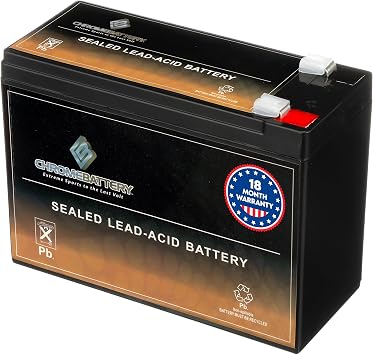 CB CHROMEBATTERY 12V 10.5Ah SLA Battery Rechargeable Power for Alarm Systems, Emergency Lights, Toys, Scooters, Solar Backup & More F2 Spade Terminal Sealed Lead Acid Deep Cycle Design
