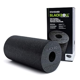 BLACKROLL - Standard Foam Roller - Myofascial Trigger Point Release, Back Massage, Perfect for Yoga, Home Workouts, Muscle Recovery, Black