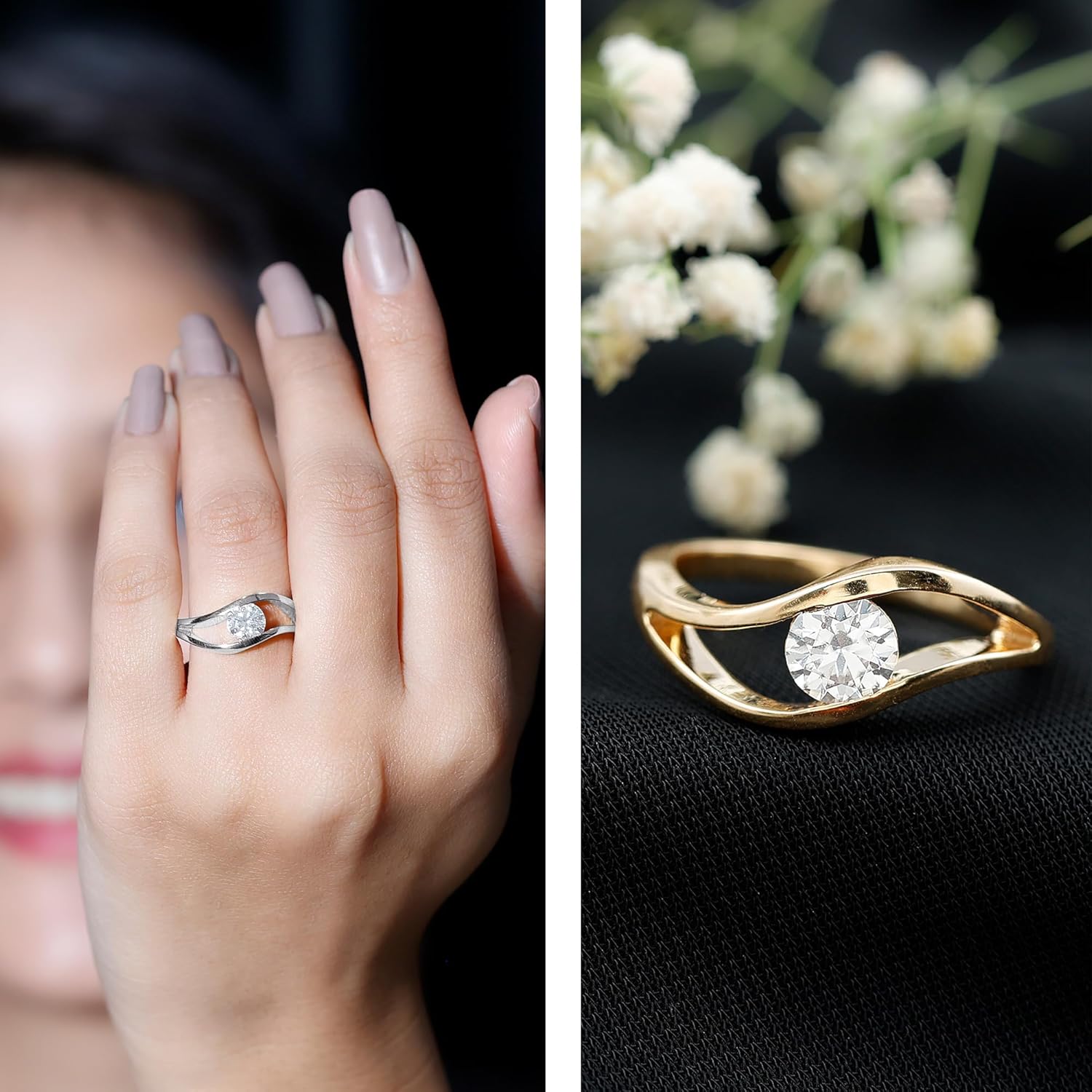 Certified Lab Grown Diamond Solitaire Engagement Ring, Ef-Vs Quality, 6 mm Diamond Ring For Women - Ready To Gift