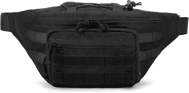 Riñonera táctica para hombres, riñonera cruzada militar, riñonera con cinturón de cadera para viajes al aire libre, senderismo, correr, caminar, pescar, EDC