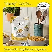 Vista 3 de Foods Alive Copos de levadura nutricional – Bolsa de 6 onzas No fortificado, vegano, sin gluten, sin OMG Sustituto de queso sin lácteos