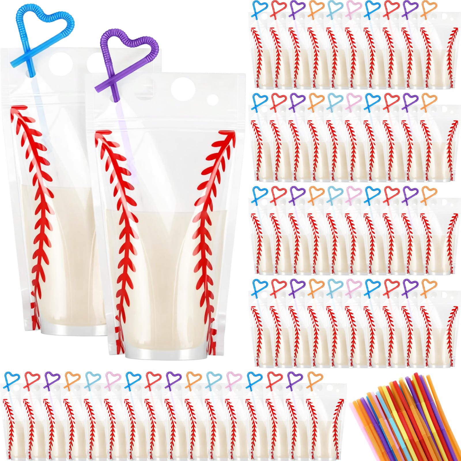 Pochettes de boisson en cœur de Domensi pour les anniversaires et événements de 500ml