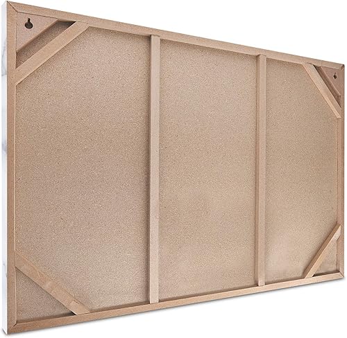 Miniatura 4 de Navaris Pizarra magnética de borrado en seco, 24 x 36 pulgadas, pizarra blanca decorativa para pared con diseño impreso, incluye 5 imanes y