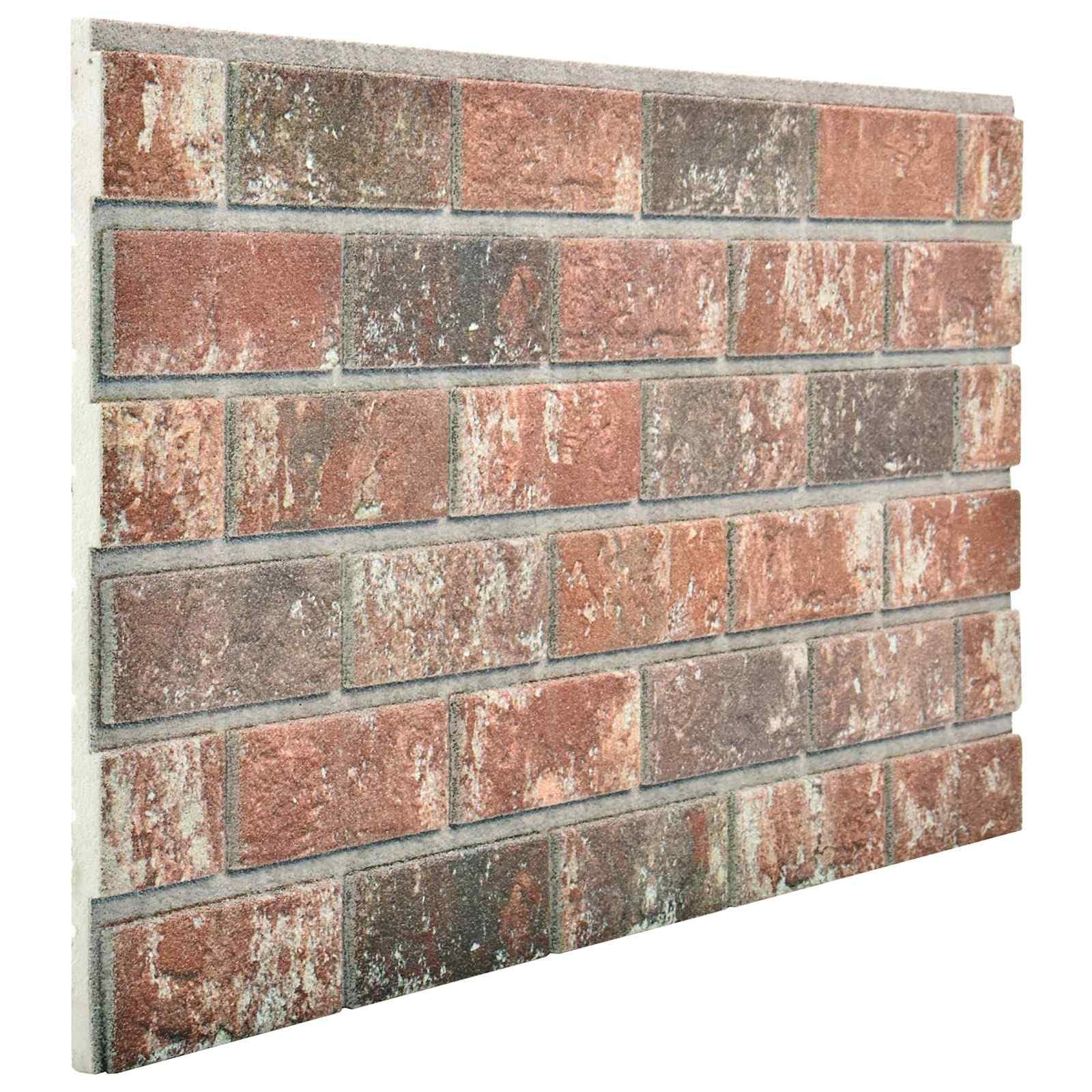Lot de 10 panneaux muraux autocollants en mousse EPS pour salon, chambre à coucher, couloir - Aspect pierre et insonorisation - Marron foncé et gris - 100 x 50 cm