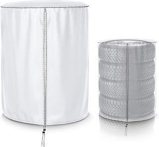 AKEfit Tire Storage Cover, Seasonal Tire Cover Waterproof Tire Storage Bags for Spare Tire Jeep,Trailer,RV,SUV,Truck Fits up to 28" Tires 4 Stacked Tires