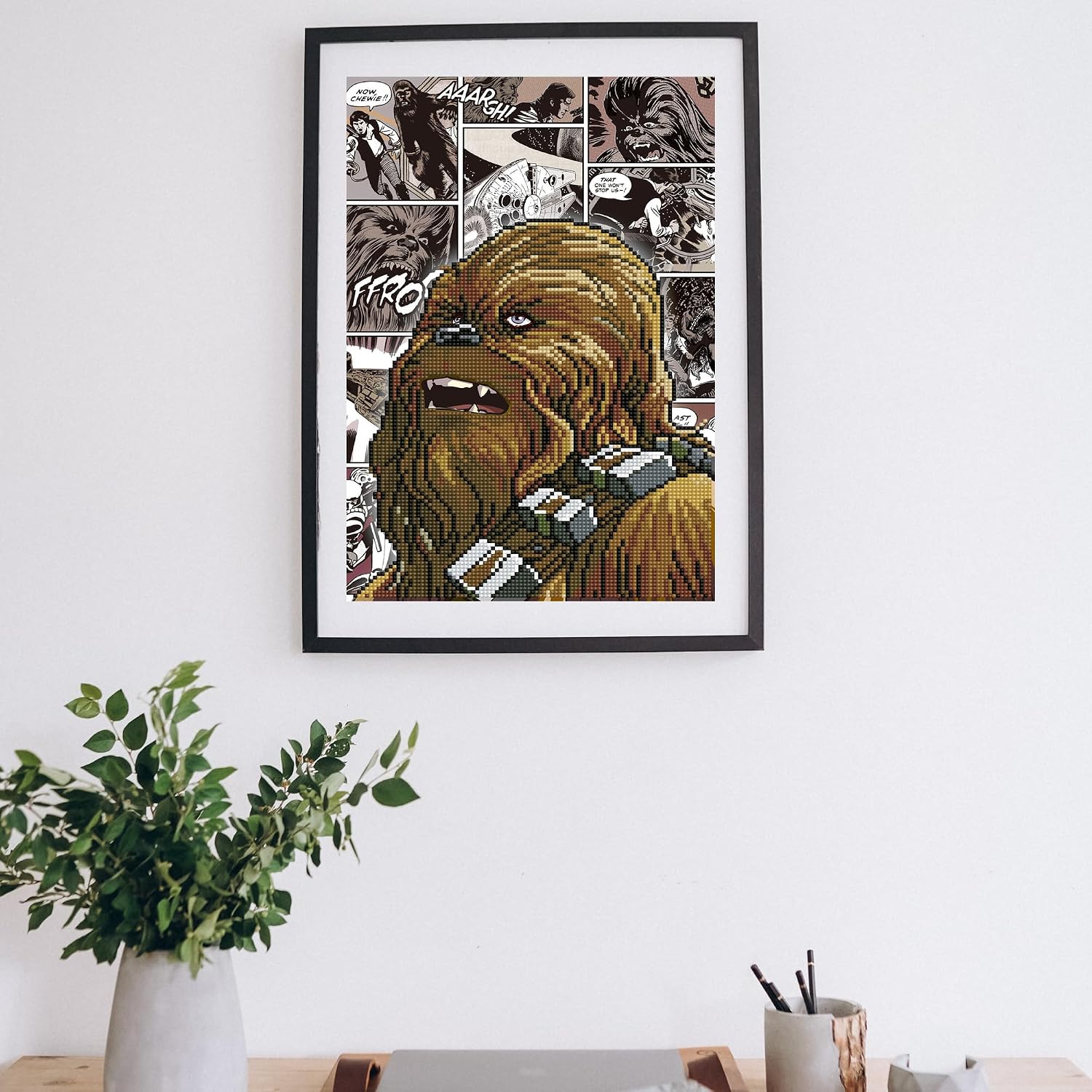 DIAMOND DOTZ Chewbacca Star Wars Diamond Painting Kits for Adults - Diamond Art Kits a Relaxing Creative Craft Kit with Dotz Gems 15.9"x10.4"