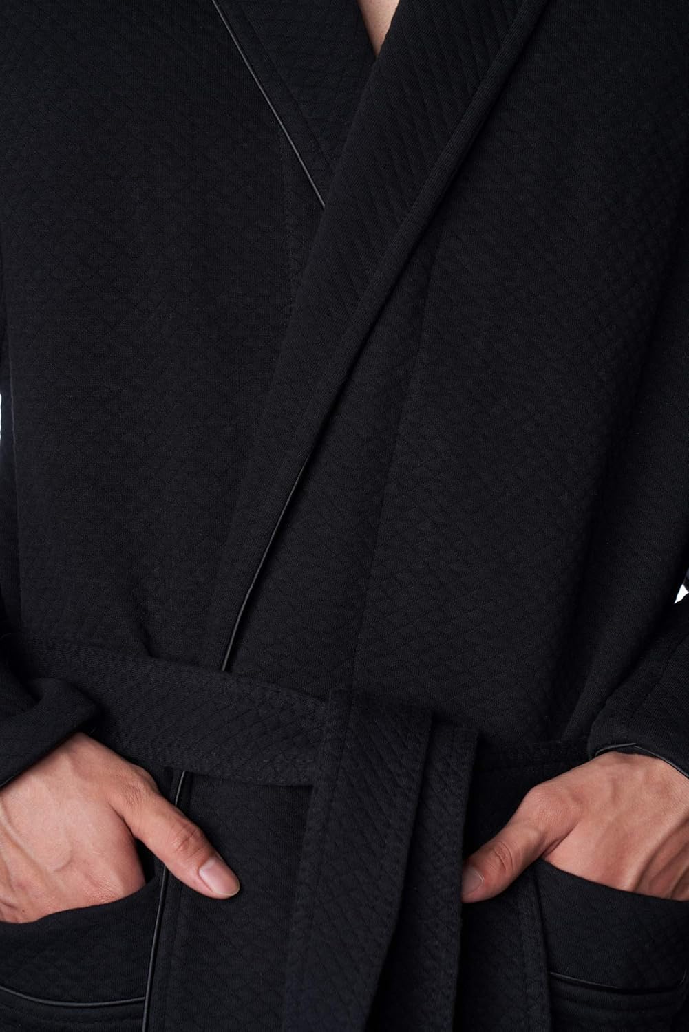 Alpine Swiss Gavin Mens Lightweight Cotton Robe Shawl Collar Knit Bathrobe - Image 5