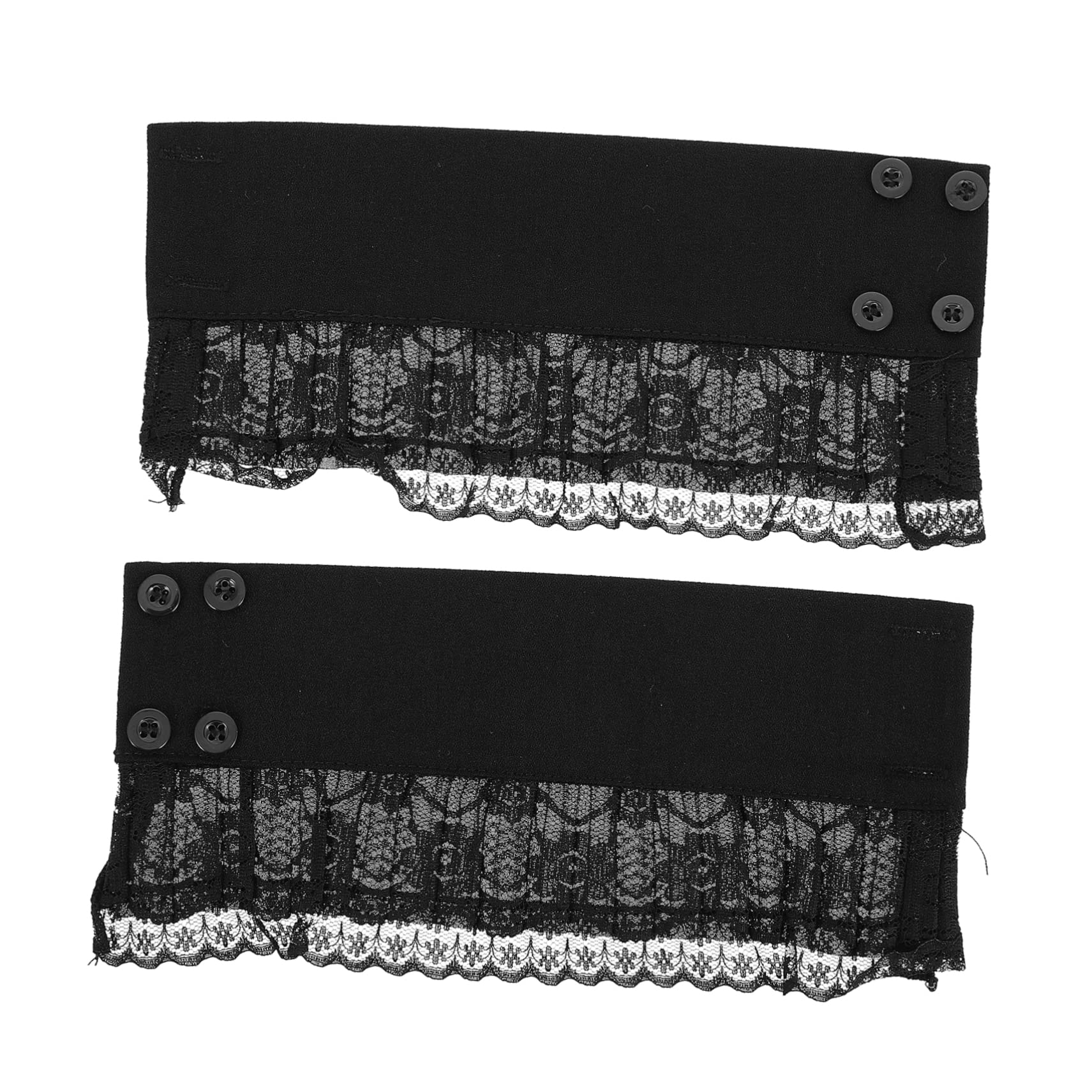 WOFASHPURET Lace Cuffs for Women Gothic Lace False Sleeves Fake Cuff Cleavage Cover up Elegant Accessory