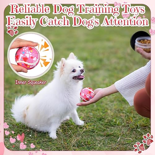 Miniatura 5 de 36 pelotas de tenis chirriantes para perros de 2.5 pulgadas interactivas para mascotas, pelota de juguetes para mascotas para perros pequeños,