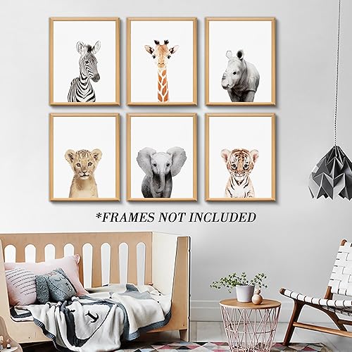 Miniatura 5 de Decoración artística de pared para habitación de bebé, decoración de guardería de animales de la selva, decoración de safari para habitación de bebé