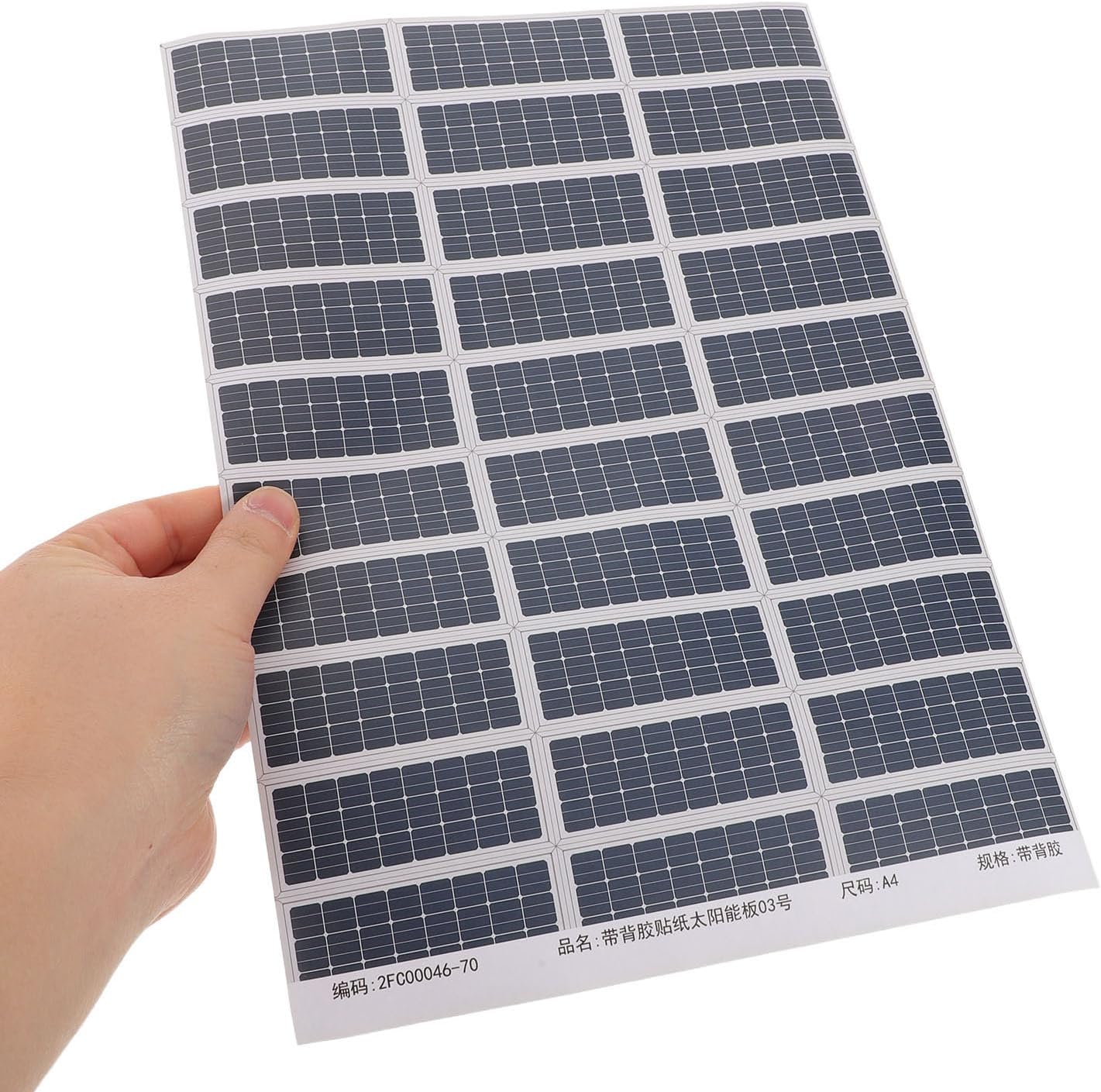 PRETYZOOM 6 Sheets Self-Adhesive Solar Panel Stickers for Architectural Sandbox Model Materials, Coated Paper Sheets with Realistic Design, Versatile Creative Use for Building and Diorama image 4