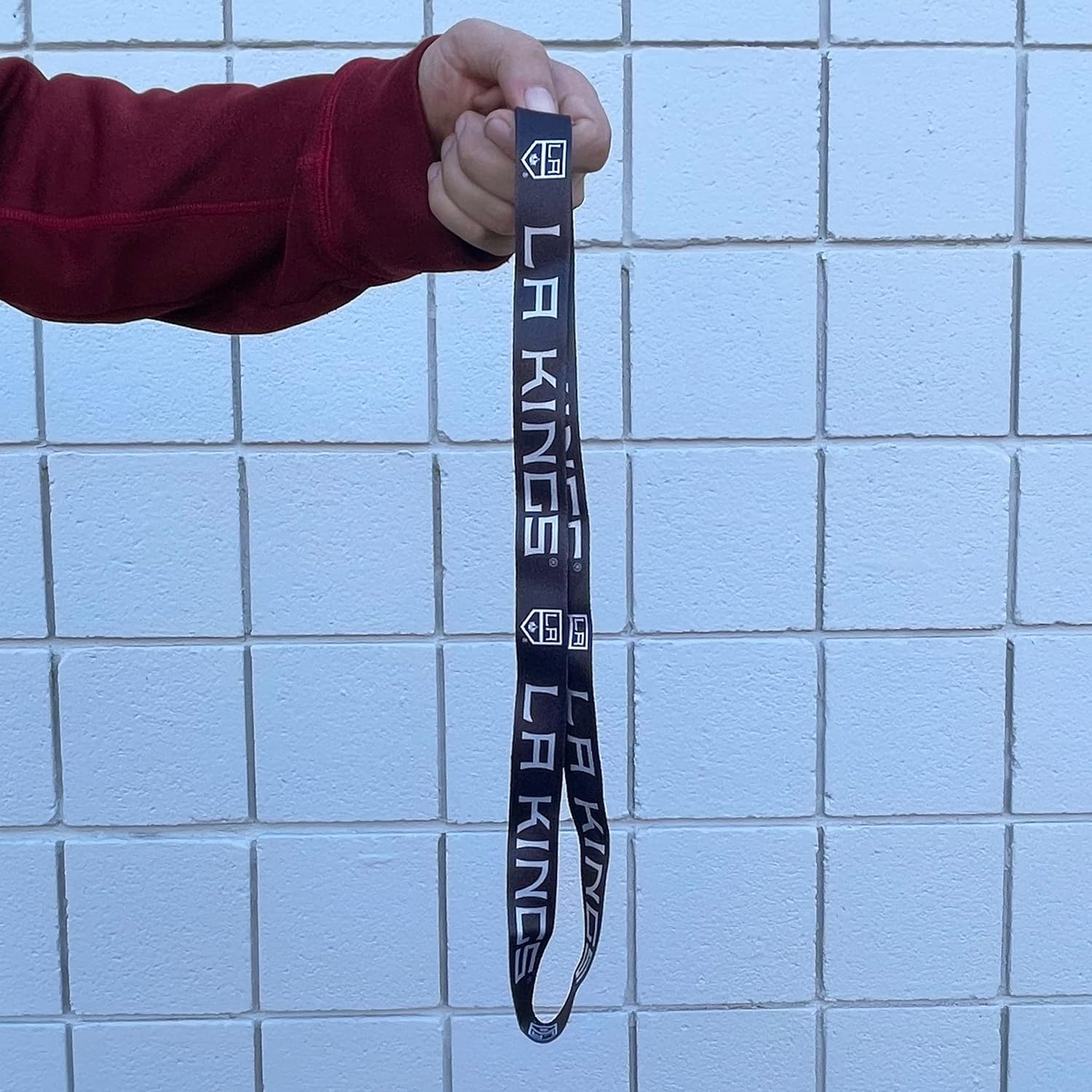 Desert Cactus Los Angeles LA Kings NHL National Hockey League Car Keys ID Badge Holder Lanyard Keychain Detachable Breakaway Snap Buckle (Lanyard 1 - Black)