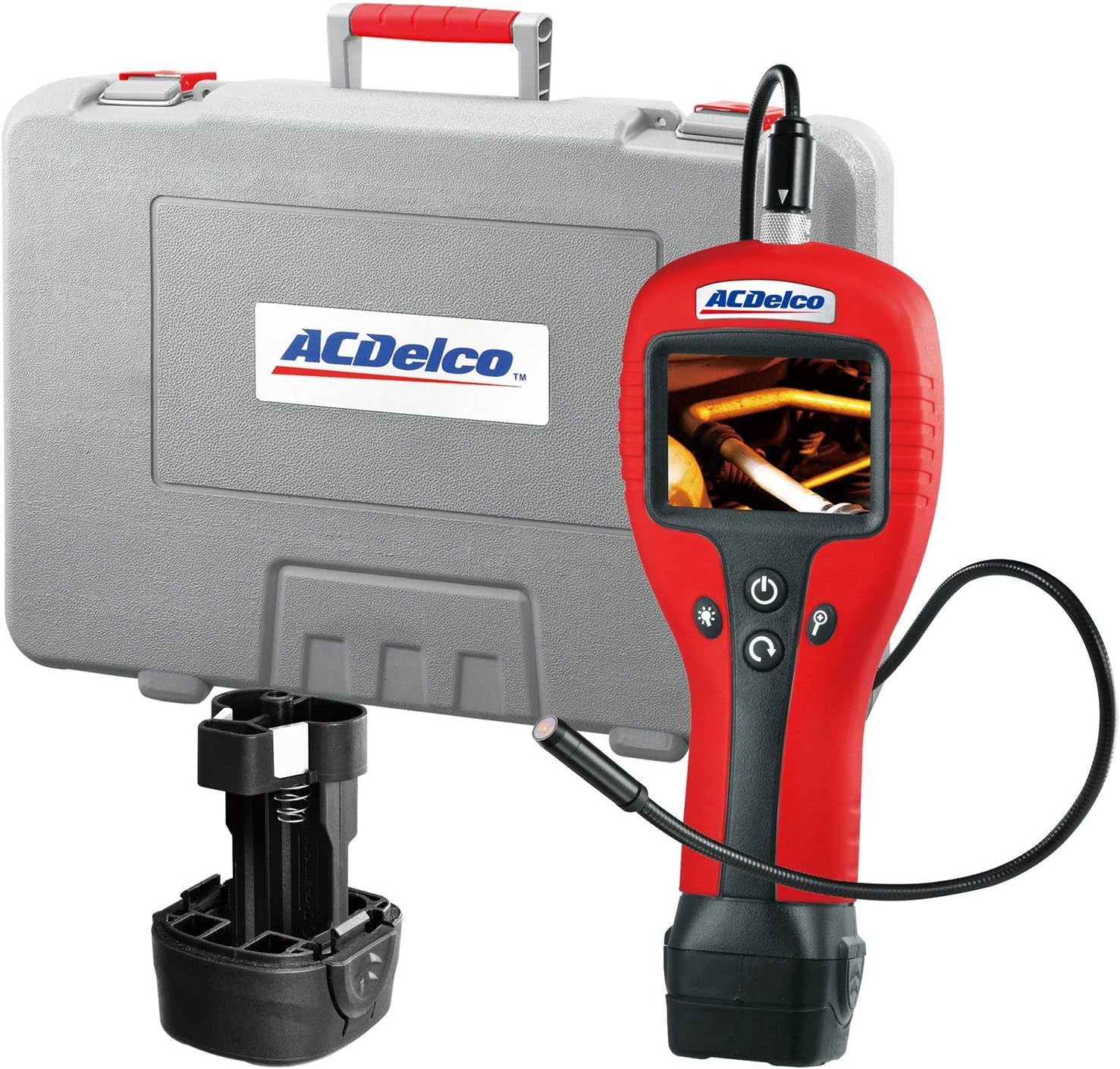 ACDelco ARZ604P 6V Alkaline-Battery Inspection Camera, w/ 8 mm Camera cable+Hook+magnet+mirror