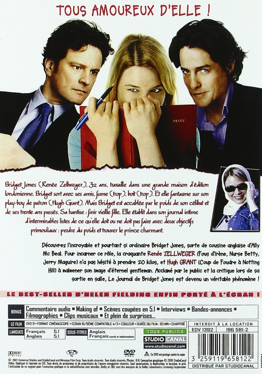 Amazon Co Jp Le Journal De Bridget Jones Dvd ブルーレイ