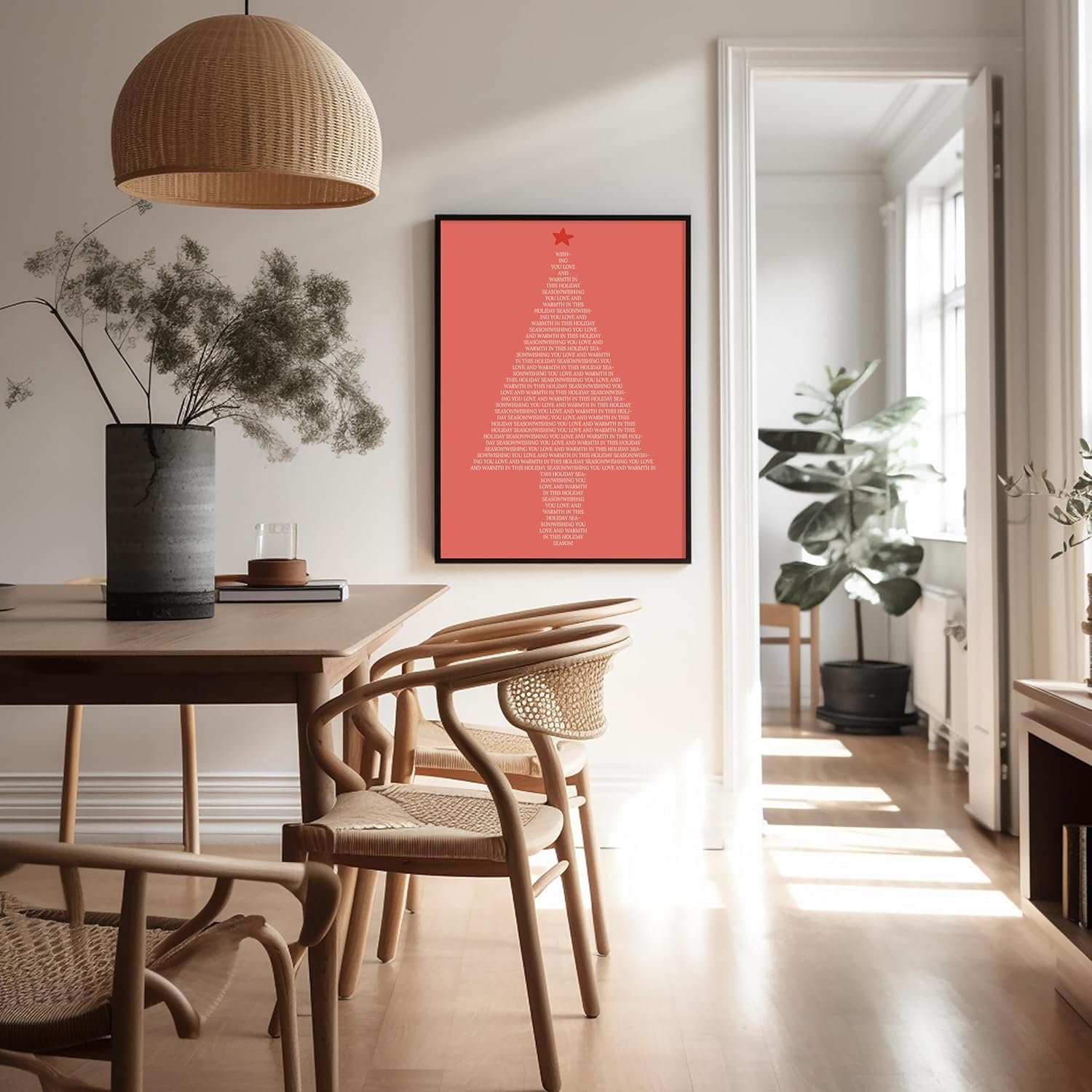 Poster Master Christmas Tree Print - Holiday Poster - Motivational Art - Inspiring Wall Design - Gift for Men & Women - Chic Decor for Office, Living Room or Bedroom - 8x10 UNFRAMED Wall Art