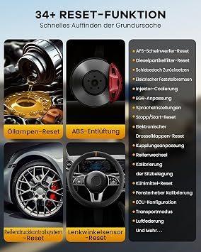 ThinkScan TK689BT OBD2 Diagnostic Tool with 34 Reset Function + Full System Diagnostic Car Diagnostic Tool for ECU Coding / BI Directional Control / CANFD & DoIP